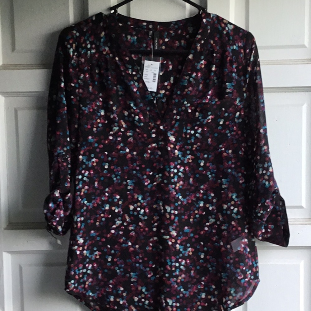 Multicolor dot blouse